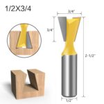 Cortador de cola de milano con mango de 1/2, fresa pequeña para grabado en madera, especificación:, 1/2x3/4mm - Imagen 2