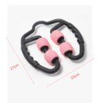 Rodillo de masaje muscular con eje de espuma, rodillo de Yoga, suministros de ejercicios, 4-wheel Ring Fish Bones Type Space Gray - Imagen 3