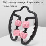 Rodillo de masaje muscular con eje de espuma, rodillo de Yoga, suministros de ejercicios, 4-wheel Ring Fish Bones Type Space Gray - Imagen 4