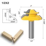 Máquina de grabado para carpintería Fresa Cuchillo para juntas de 45 grados, 1/2x2mm - Imagen 2