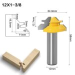 Máquina de grabado para carpintería Fresa Cuchillo para juntas de 45 grados, 12x1-3/8mm - Imagen 2