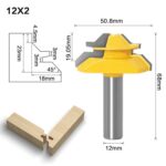 Máquina de grabado para carpintería Fresa Cuchillo para juntas de 45 grados, 12x2mm - Imagen 2