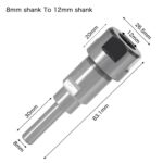 Convertidor de poste de extensión para máquina cortadora de grabado, 8mm To 12mm - Imagen 2