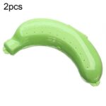 2 PCS Lindo 3 Colores Fruta Plátano Protector Caja Almuerzo Contenedor Caja de Almacenamiento para Niños