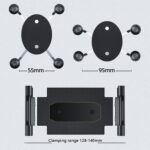 Autobús Camión Soporte para teléfono móvil Ventosa Soporte para teléfono móvil para automóvil, Folding Flat Back Clip - Imagen 5