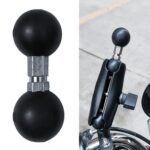 Adaptador de bola doble fijo de goma para locomotora, soporte de instrumento Industrial, 25.4-25.4mm Ball Head