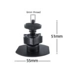 Mini cardán soporte para cámara escritorio soporte para teléfono móvil grabadora soporte para coche, 1/4 Screw Connector for GoPro - Imagen 3