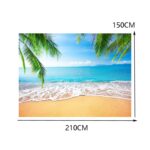 2.1m x 1.5m Coconut Árbol Vista al mar Paño de fotografía - Imagen 2