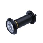 2 PCS Puerta de seguridad Ojo de gato HD Lente de vidrio 200 grados Gran angular Anti-Pequeño Ojo de puerta de hotel, 16mm Black