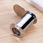 2 PCS Puerta de seguridad Ojo de gato HD Lente de vidrio 200 grados Gran angular Anti-Pequeño Ojo de puerta de hotel, 26mm Silver