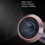 2 PCS Puerta de seguridad Ojo de gato HD Lente de vidrio 200 grados Gran angular Anti-Pequeño Ojo de puerta de hotel, 26mm Silver - Imagen 4