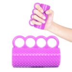 Dispositivo de agarre de silicona para entrenamiento de rehabilitación de fuerza de dedo para hemiplejia, Bola de agarre de masaje para dedos de adulto