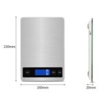 Báscula de cocina portátil USB A10-1, báscula de banco de peso de cuasi gramos para hornear alimentos en el hogar, 5kg / 1g(White) - Imagen 3