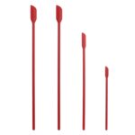 2 juegos 4 en 1 raspador de silicona mini-puntiagudo alargamiento botella cosmética raspador mermelada espátula conjunto, 4 in 1 Red