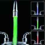 Grifo luminoso que cambia de color con grifo LED de 2 piezas, Colorful Self-discoloration, Temperature Control Three Colors, Colorful Slow Flash