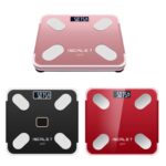 ISCRLE7 Báscula de peso inteligente Instrumento de medición de grasa corporal Bluetooth, Battery Model(Red) - Imagen 2