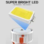 Bombilla LED solar Luz de emergencia para el hogar Lámpara móvil para mercado nocturno, Estilo:, V65 8W 24 LED 2 Battery + Power Output - Imagen 3