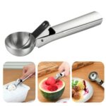 Cuchara para helado de acero inoxidable, cuchara para postre, cuchara para helado