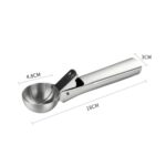 Cuchara para helado de acero inoxidable, cuchara para postre, cuchara para helado - Imagen 3