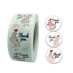 10 rollos de pegatinas florales de agradecimiento, pegatina decorativa para regalo de boda, K-01-25, K-02-25, K-03-25h