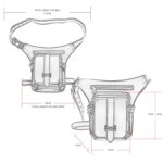 HG051 Steampunk Riñonera retro Bolsa de mensajero de un solo hombro para exteriores - Imagen 4