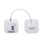 Cerradura de seguridad multifunción para niños, 2 uds., cerradura protectora con contraseña para el hogar y el bebé, FQ1 White, FQ1 Black