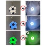 15 Uds. Llavero reflectante de PVC estilo fútbol mochila escolar para estudiantes colgante reflectante nocturno entrega de Color aleatorio, Football Style Keychain - Imagen 4