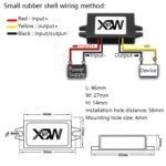 XWST Módulo de alimentación reductor para vehículo convertidor de CC de 12/24 V a 5 V, especificación:, 12V To 5V 2A Small Rubber Shell - Imagen 4