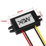 XWST Módulo de alimentación reductor para vehículo convertidor de CC de 12/24 V a 5 V, especificación:, 12V to 5V 3A Small Rubber Shell - Imagen 2