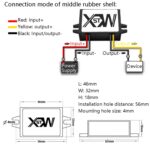 XWST Módulo de alimentación reductor para vehículo convertidor de CC de 12/24 V a 5 V, especificación:, 12/24V To 5V 10A Medium Rubber Shell - Imagen 4