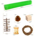 Hámster juguete mascota conejo conejillo de indias loro jugar moler juguetes de madera, 9 PCS / Set - Imagen 3