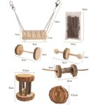 Hámster juguete mascota conejo conejillo de indias loro jugar moler juguetes de madera, 9 PCS / Set - Imagen 4