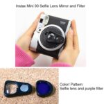 2 juegos de lentes de primer plano con espejo de retrato Selfie + juego de filtros de color púrpura para cámara FUJIFILM Instax Mini 90, For FUJIFILM Instax Mini 90 - Imagen 4