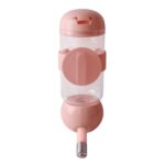 Bebedero para mascotas Tipo colgante Taza de agua para mascotas, 500ml (Pink)