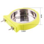 Cuenco colgante de acero inoxidable para mascotas, comedero antivuelco para perros y gatos, Large (Pink) - Imagen 3