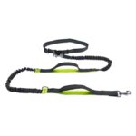 Tracción de cadena de perro de cuerda de perro telescópica doble reflectante para correr, Fluorescent Green