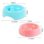 5 PCS Pet Bowl Cat Bowl Feeder Anti-Asfixia Slow Food Bowl Thicked Dog Bowl, L 21.5 x 22 x 7.5cm - Imagen 3