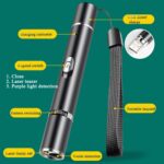 USB recargable láser patrón divertido gato linterna con maderas lámpara de detección de luz púrpura, Funny Cat Flashlight - Imagen 3