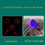 USB recargable láser patrón divertido gato linterna con maderas lámpara de detección de luz púrpura, Funny Cat Flashlight - Imagen 4