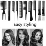 10 unids/set peine plano de plástico para peluquería - Imagen 2