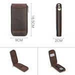 Contacts Family CF1121 Retro Crazy Horse Leather Watch Caja de almacenamiento Single Watch Seat Portable Watch Zipper Bag, CF1121 - Imagen 3