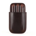CF5003, humidificador de cigarros portátil para viajes al aire libre, cubierta de cuero para cigarros, puede contener 3 cigarros, CF5003