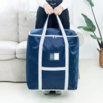 Weekeight, 2 uds., bolsa de almacenamiento para edredón, bolsa organizadora de equipaje móvil para el hogar, Navy Small
