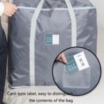 Weekeight, 2 uds., bolsa de almacenamiento para edredón, bolsa organizadora de equipaje móvil para el hogar, Navy Small - Imagen 5