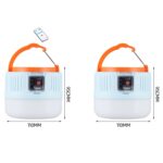 Luz solar para acampar Luz de bombilla de iluminación LED para el hogar al aire libre, estilo:, 509 Charging (Blue Orange) - Imagen 3