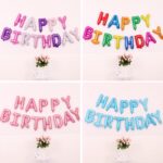 2 piezas de 16 pulgadas con letras de feliz cumpleaños, globo de película de aluminio, decoración de fiesta de cumpleaños. - Imagen 2