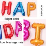 2 piezas de 16 pulgadas con letras de feliz cumpleaños, globo de película de aluminio, decoración de fiesta de cumpleaños. - Imagen 3