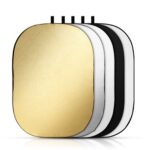 90 x 120 cm 5-en-1 plata / suave / dorado / blanco / negro plegable estudio estudio reflector