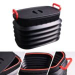 Cubo de basura plegable de 18L Caja de almacenamiento telescópica Cubo de almacenamiento Cubo de agua plegable, Folding Trash Can - Imagen 2