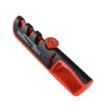 Afilador de cuchillos manual ajustable 4 en 1 Afilador de cuchillos multifuncional, 4 in 1 (Black Red)